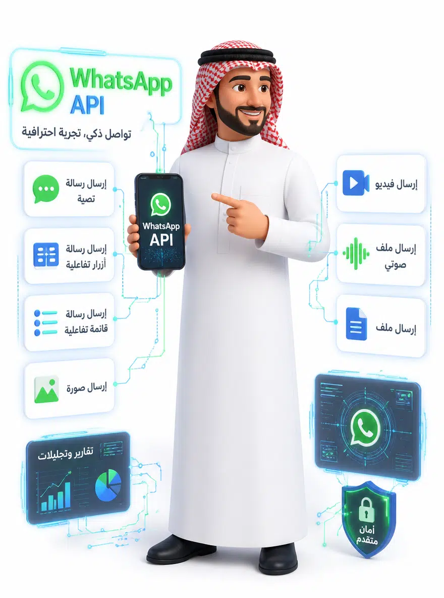حلول الربط والتكامل مع البرامج والتطبيقات عبر واتساب API